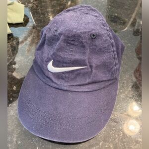 Vintage Nike Child’s Adjustable Navy Blue Baseball‎ Cap Embroidered Swoosh